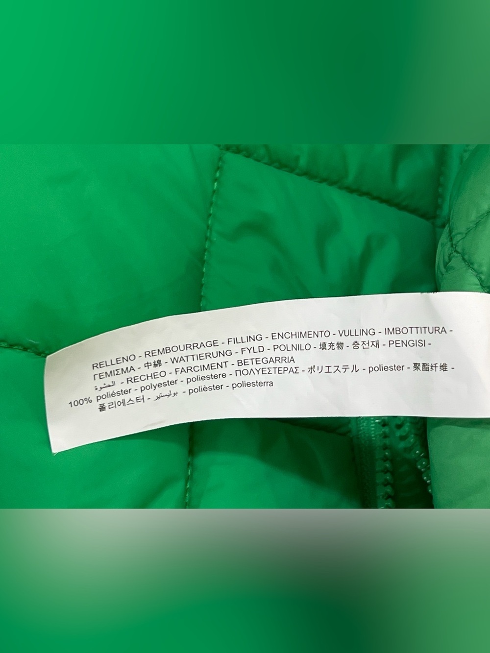 Zara Women’s Size M US Long Sleeves Hooded Quilted Short Jacket Green - Picture 15 of 16